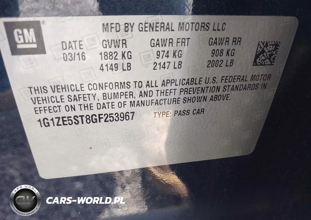 2016 Chevrolet Malibu 1Lt VIN:1G1ZE5ST8GF253967 - 9