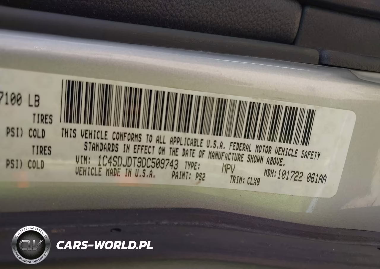 2013 Dodge Durango Crew VIN:1C4SDJDT9DC509743 - 9