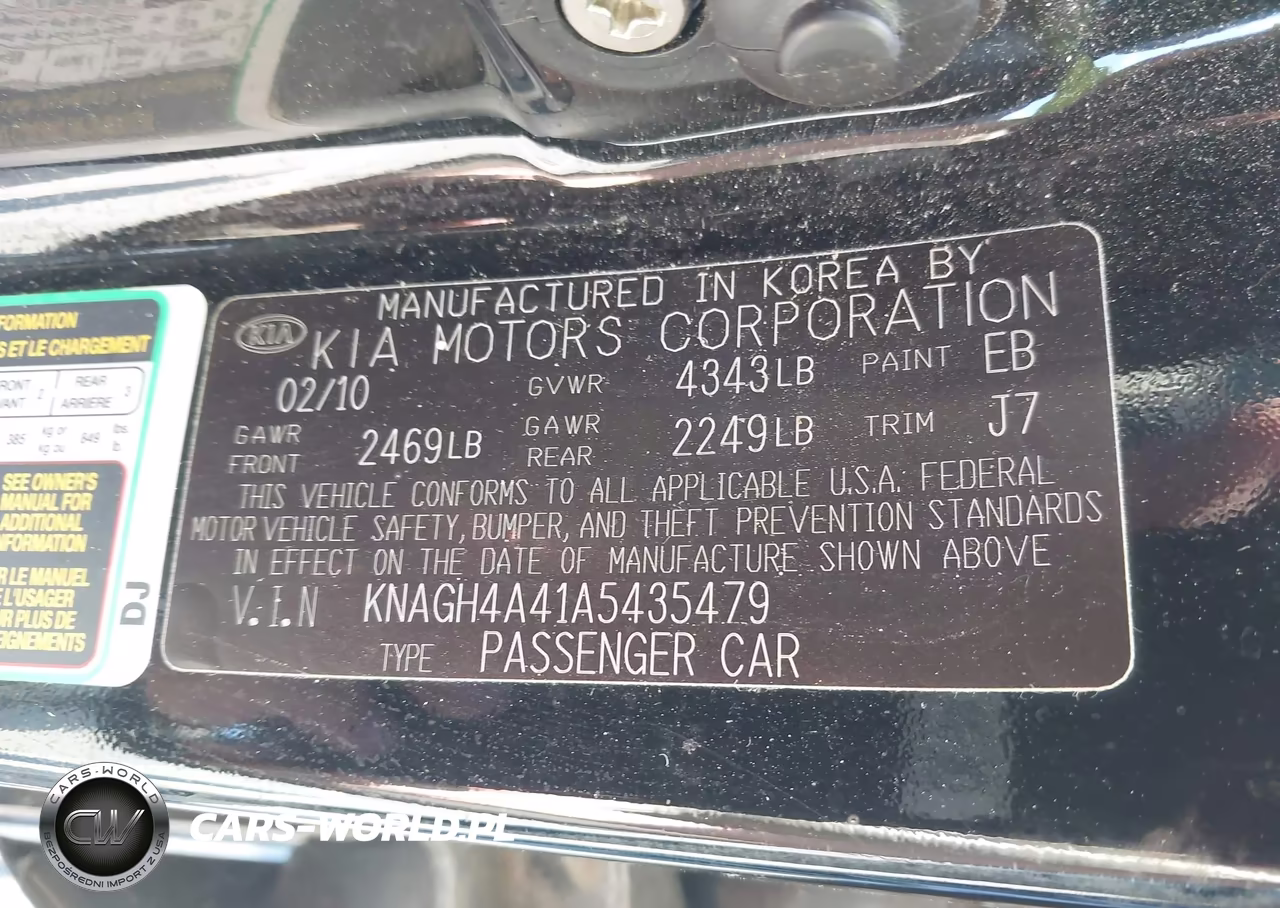 2010 Kia Optima Ex VIN:KNAGH4A41A5435479 - 9