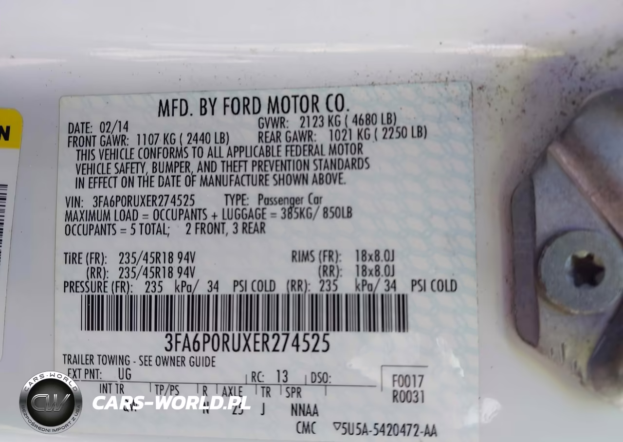 2014 Ford Fusion Hybrid Titanium VIN:3FA6P0RUXER274525 - 9
