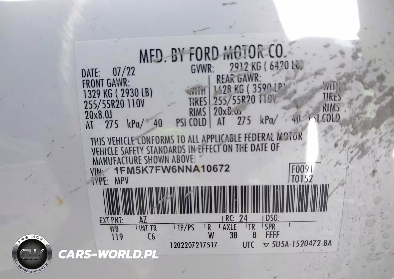2022 Ford Explorer Limited VIN:1FM5K7FW6NNA10672 - 9
