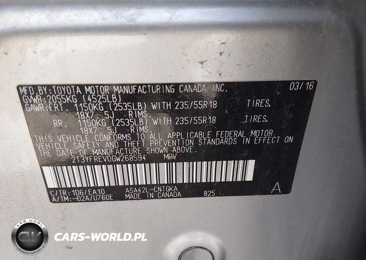 2016 Toyota Rav4 Limited VIN:2T3YFREV0GW268594 - 9