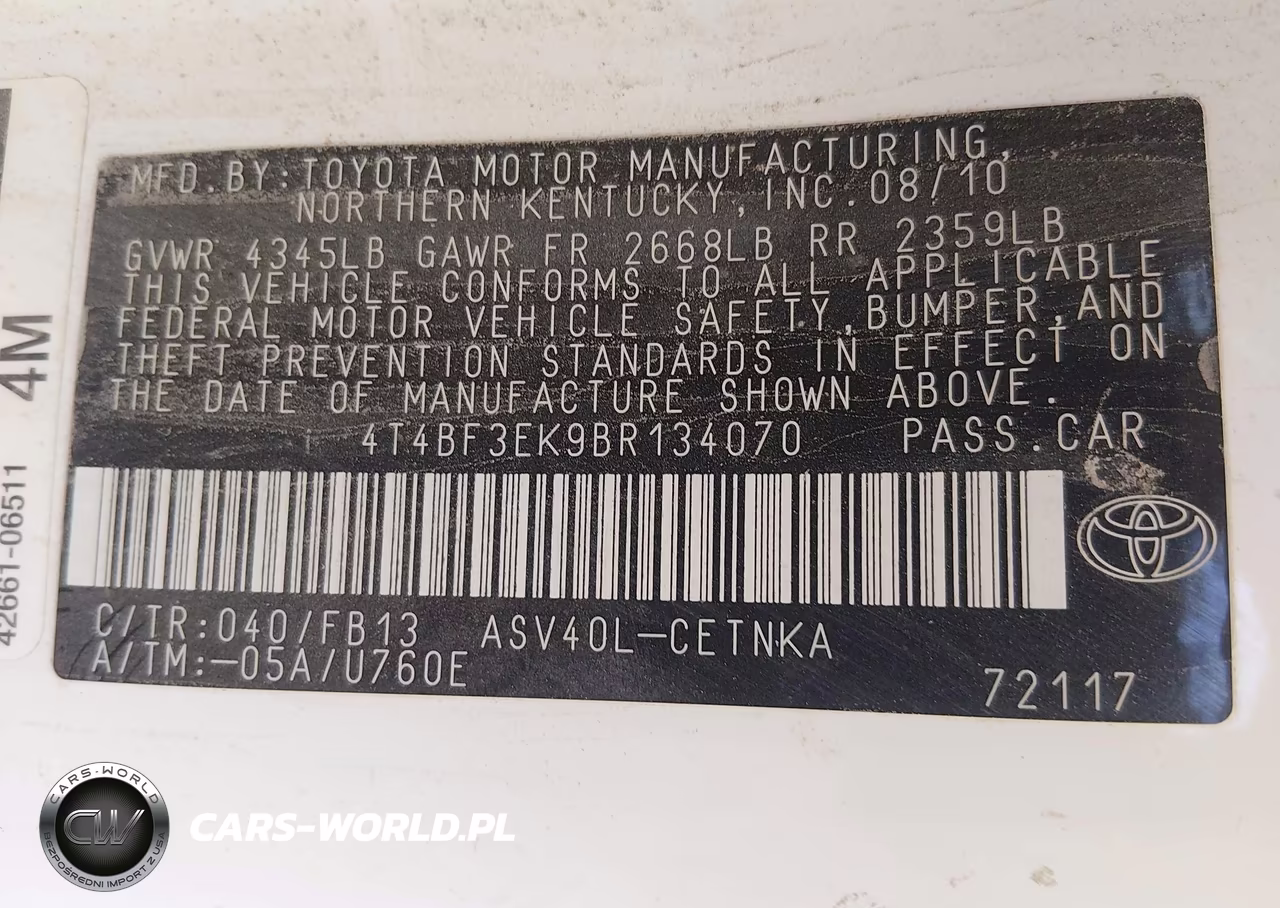 2011 Toyota Camry Le VIN:4T4BF3EK9BR134070 - 9
