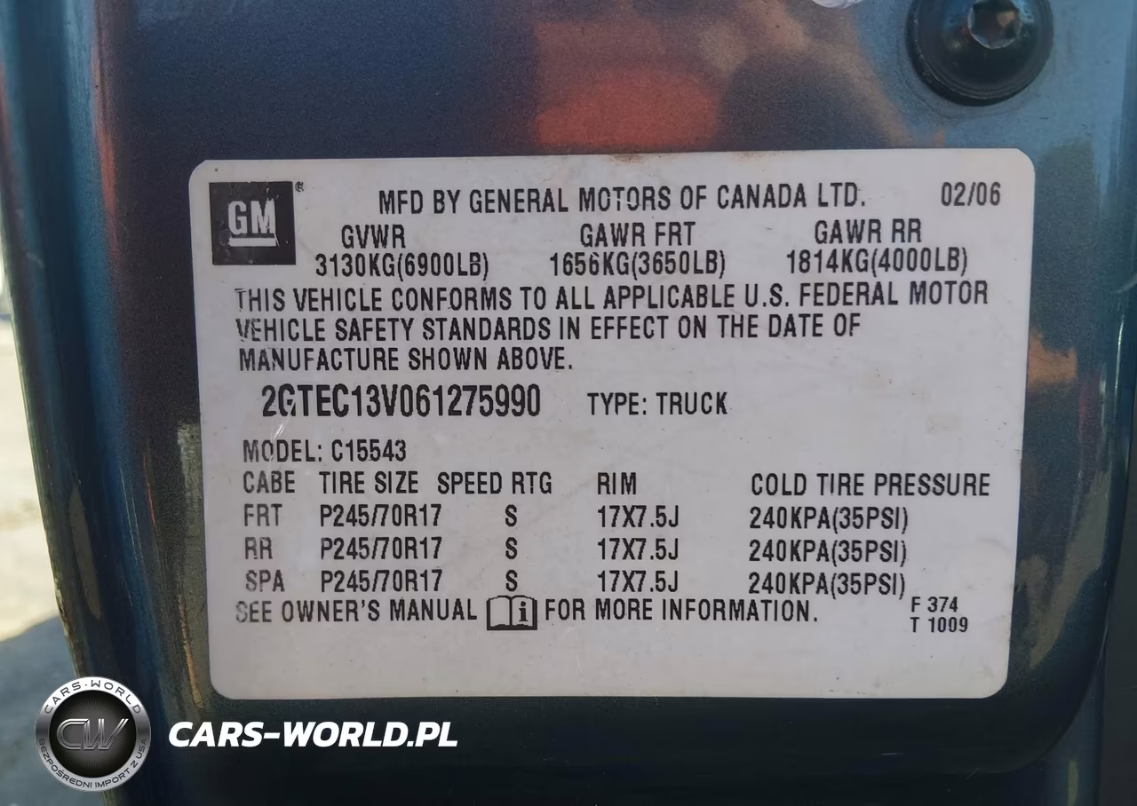 2006 GMC Sierra 1500 Sl VIN:2GTEC13V061275990 - 9