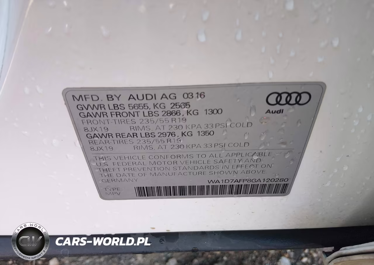 2016 Audi Q5 3.0T Premium Plus VIN:WA1D7AFP8GA120280 - 9