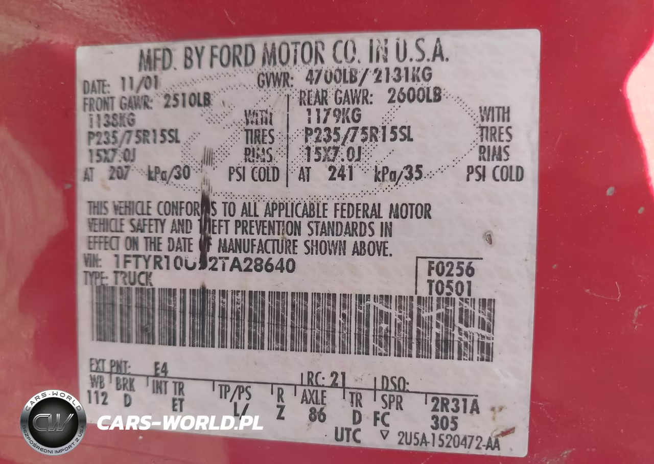 2002 Ford Ranger Edge-Xl-Xlt VIN:1FTYR10U52TA28640 - 9
