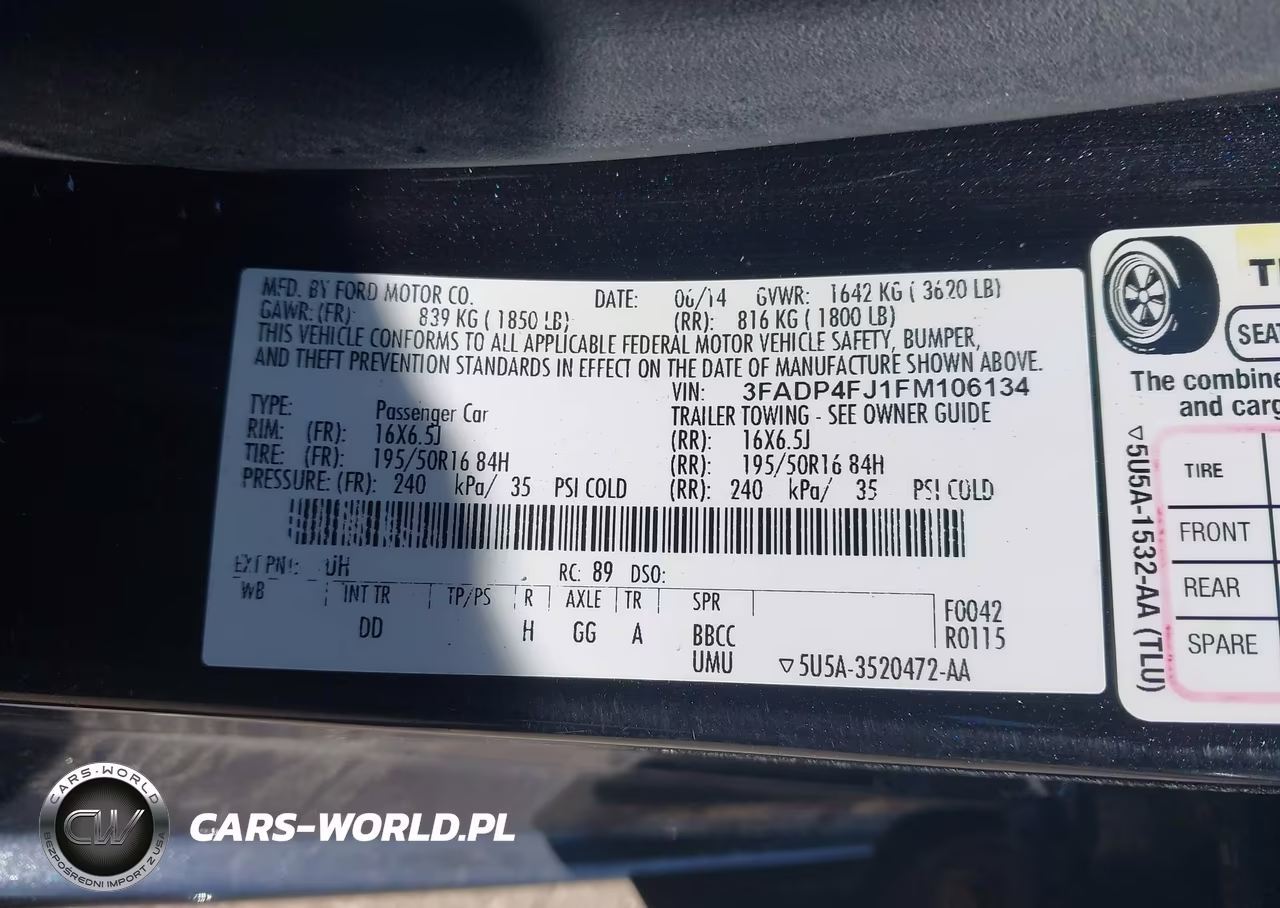 2015 Ford Fiesta Titanium VIN:3FADP4FJ1FM106134 - 9