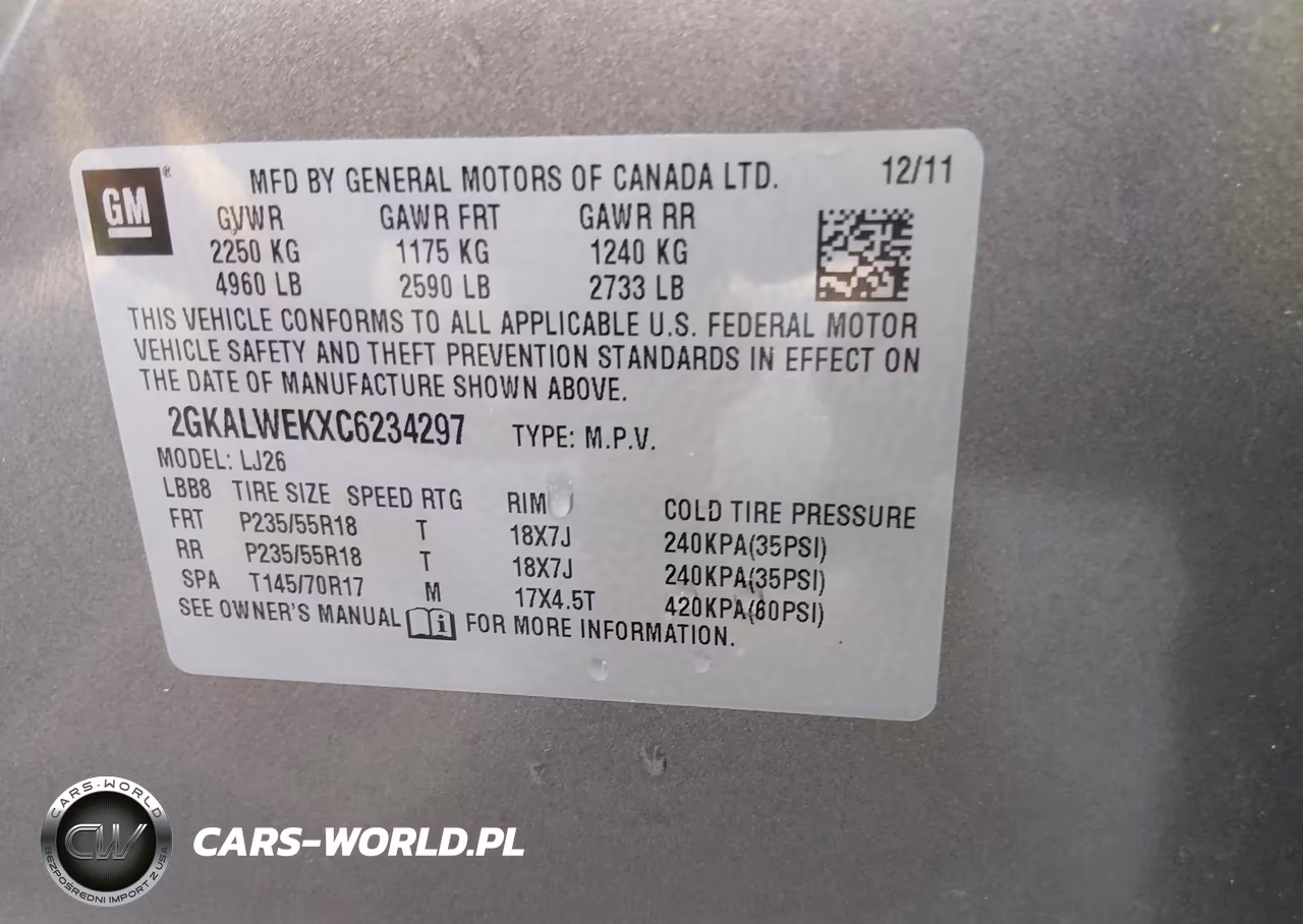2012 GMC Terrain Slt-2 VIN:2GKALWEKXC6234297 - 9