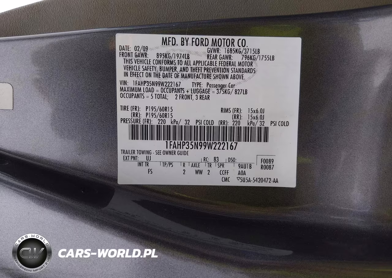 2009 Ford Focus Se VIN:1FAHP35N99W222167 - 9