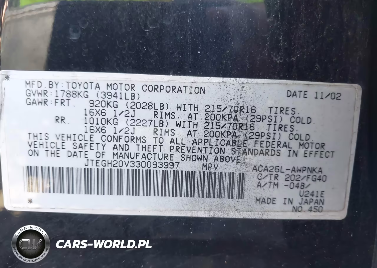 2003 Toyota Rav4 VIN:JTEGH20V330093997 - 9