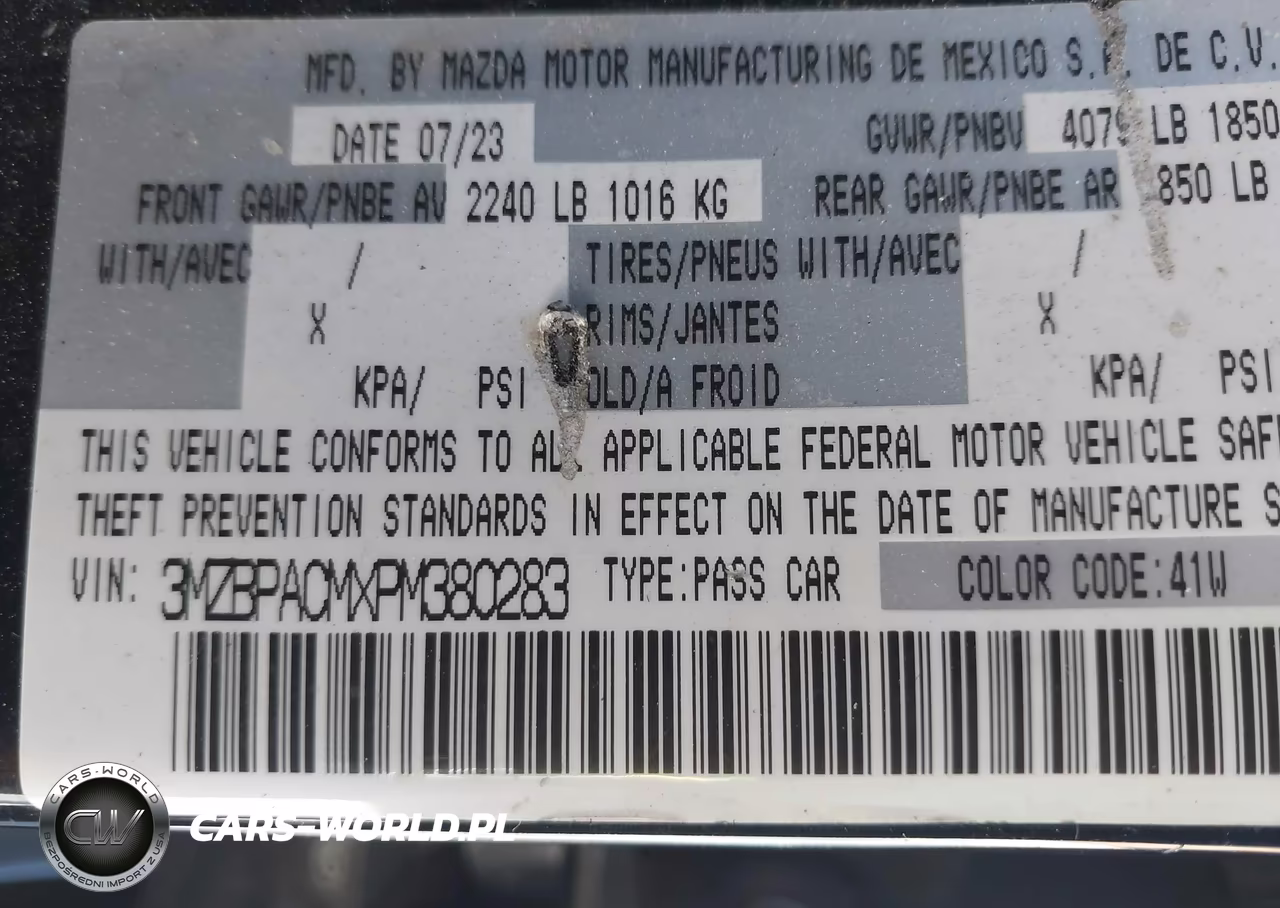 2023 Mazda Mazda3 2.5 S Preferred VIN:3MZBPACMXPM380283 - 9
