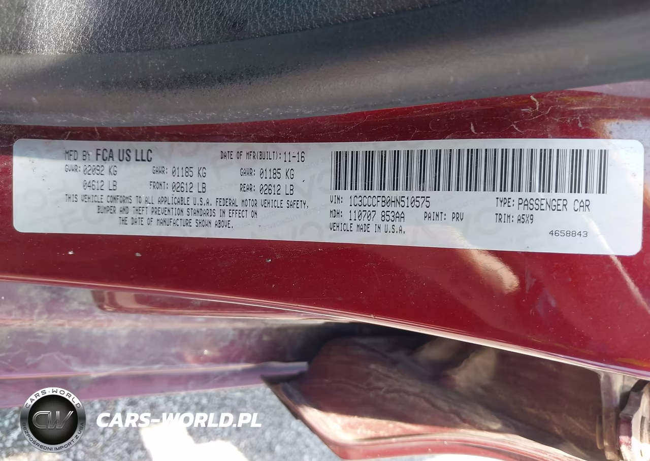 2017 Chrysler 200 Touring VIN:1C3CCCFB0HN510575 - 9