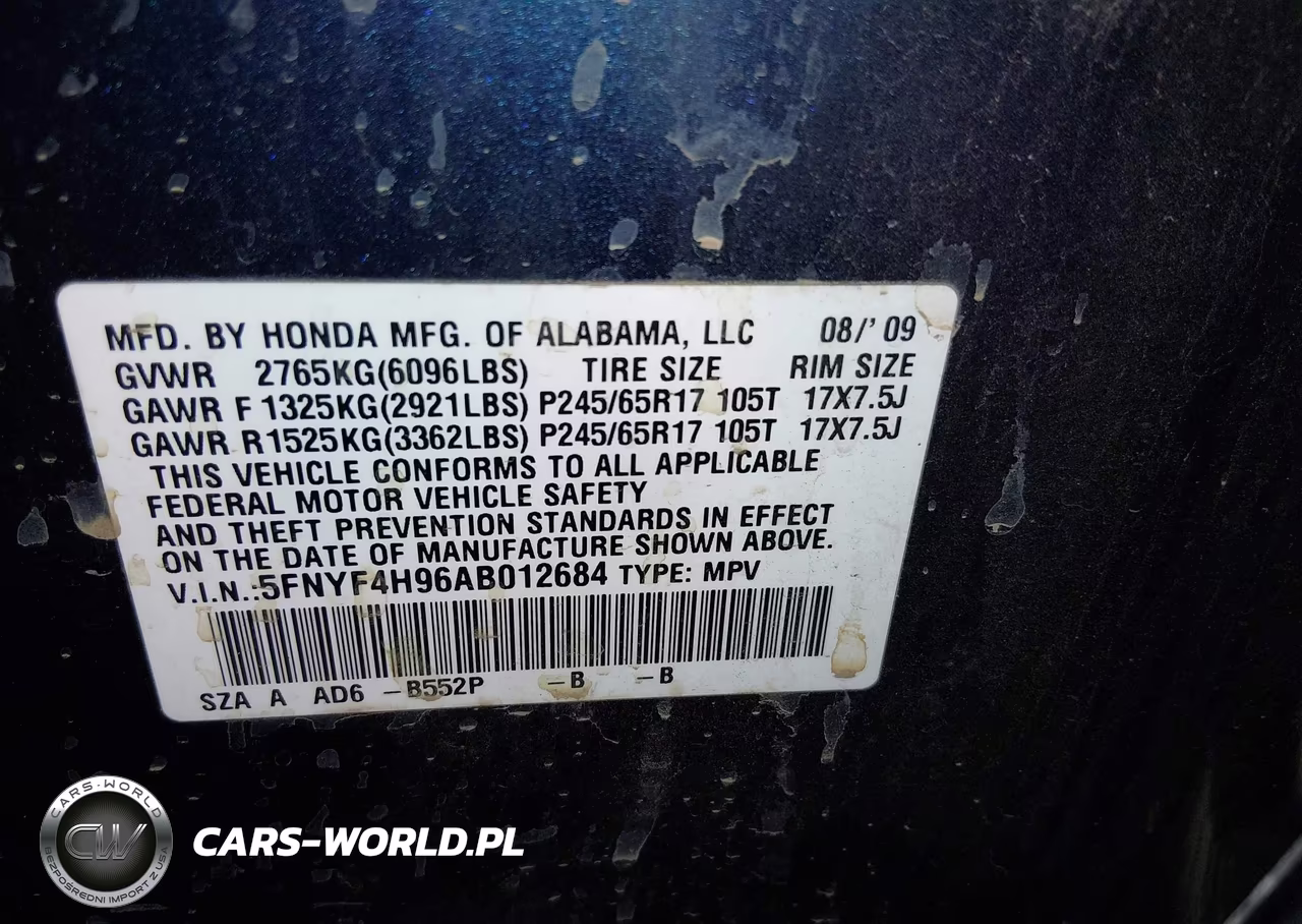 2010 Honda Pilot Touring VIN:5FNYF4H96AB012684 - 9