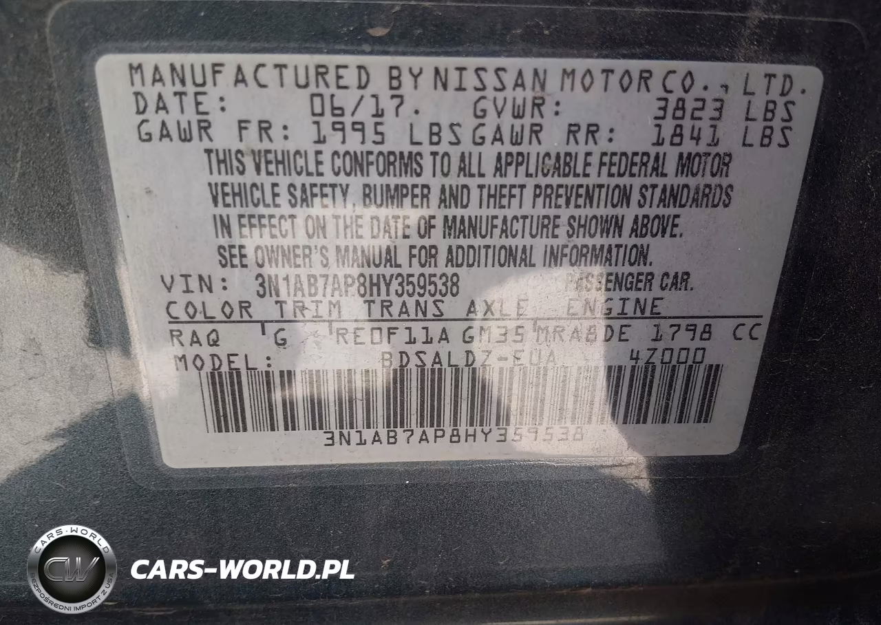 2017 Nissan Sentra Sv VIN:3N1AB7AP8HY359538 - 9