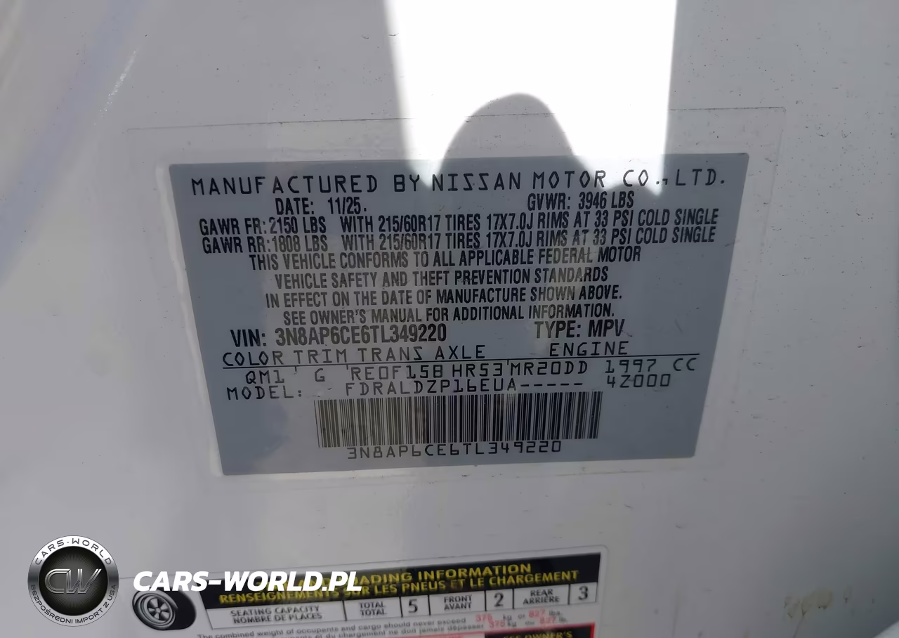 2026 Nissan Kicks Sv VIN:3N8AP6CE6TL349220 - 9