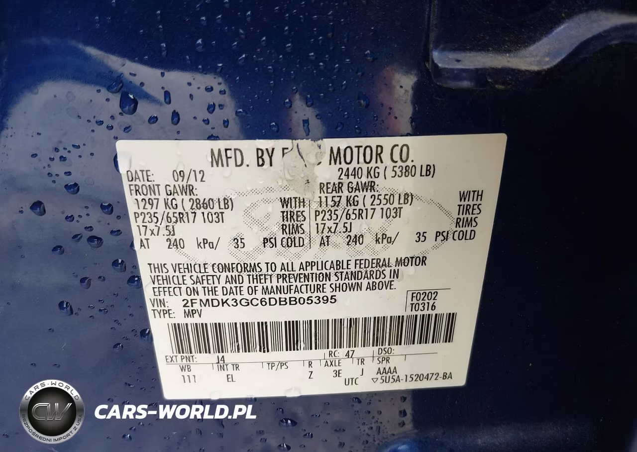2013 Ford Edge Se VIN:2FMDK3GC6DBB05395 - 9