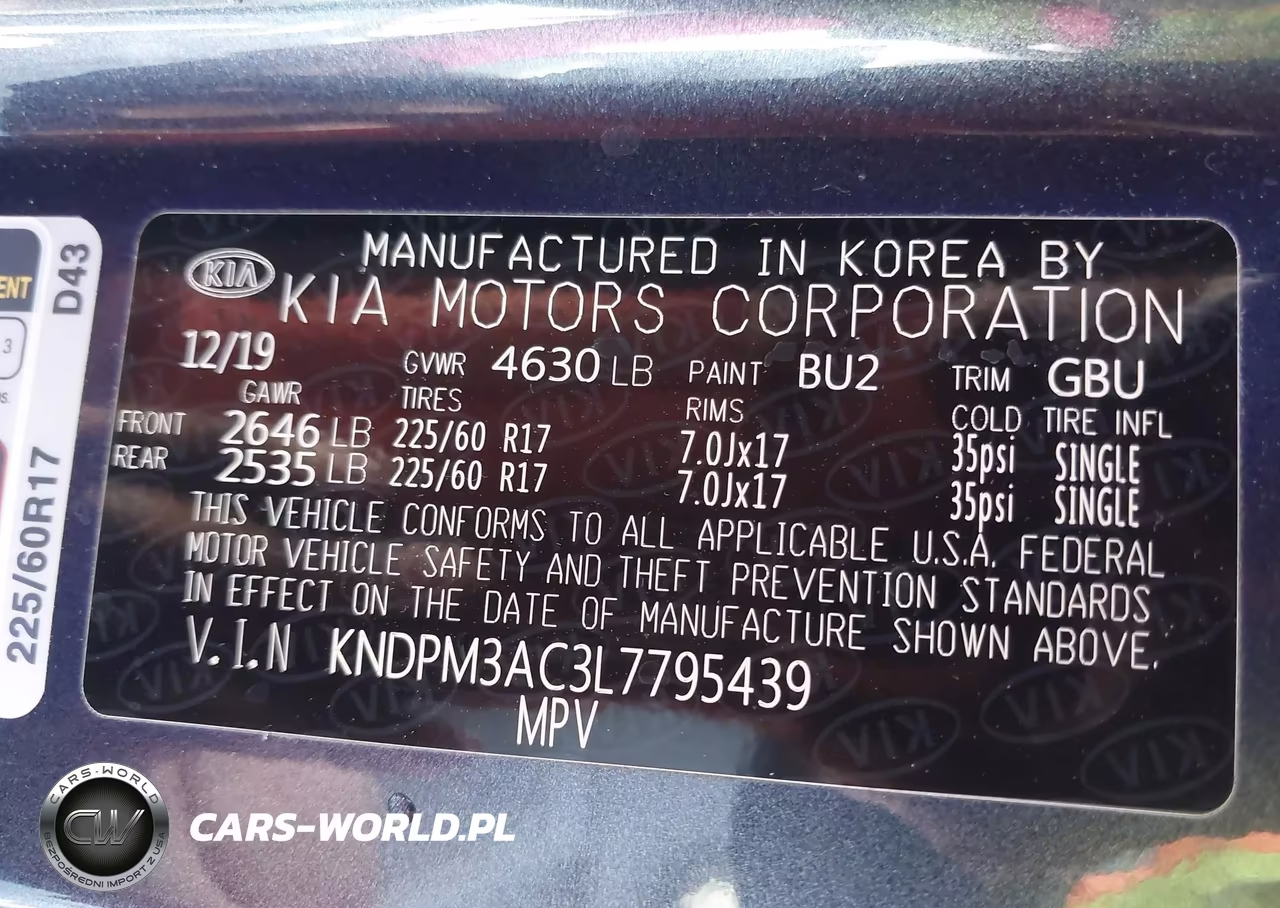 2020 Kia Sportage Lx VIN:KNDPM3AC3L7795439 - 9