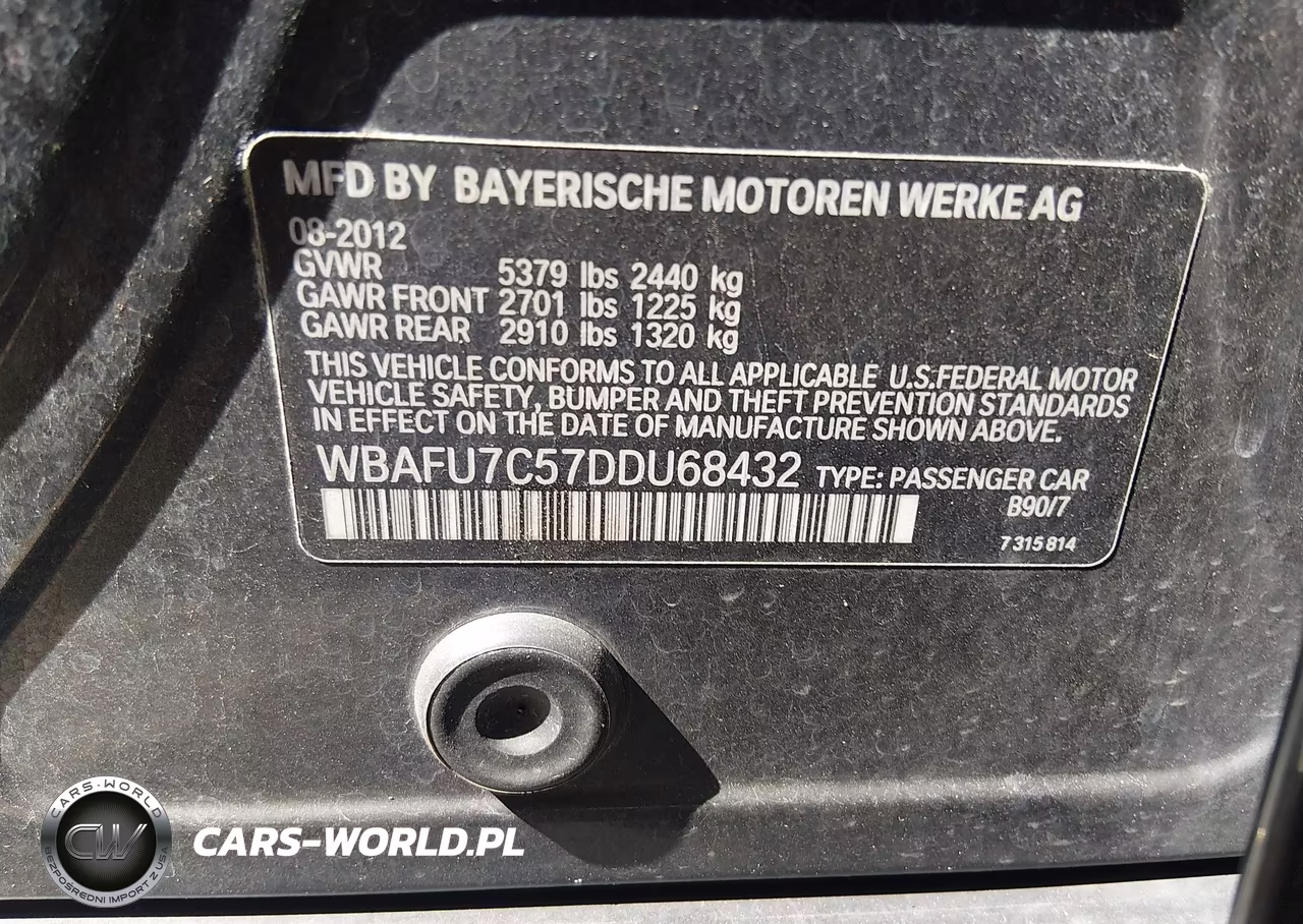 2013 BMW 535I xDrive VIN:WBAFU7C57DDU68432 - 9