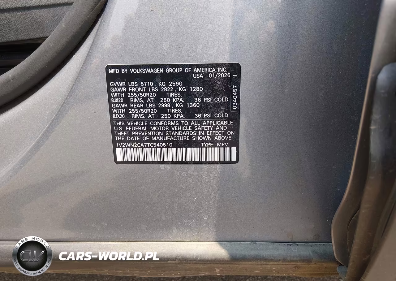 2026 Volkswagen Atlas Se With Technology VIN:1V2WN2CA7TC540510 - 9