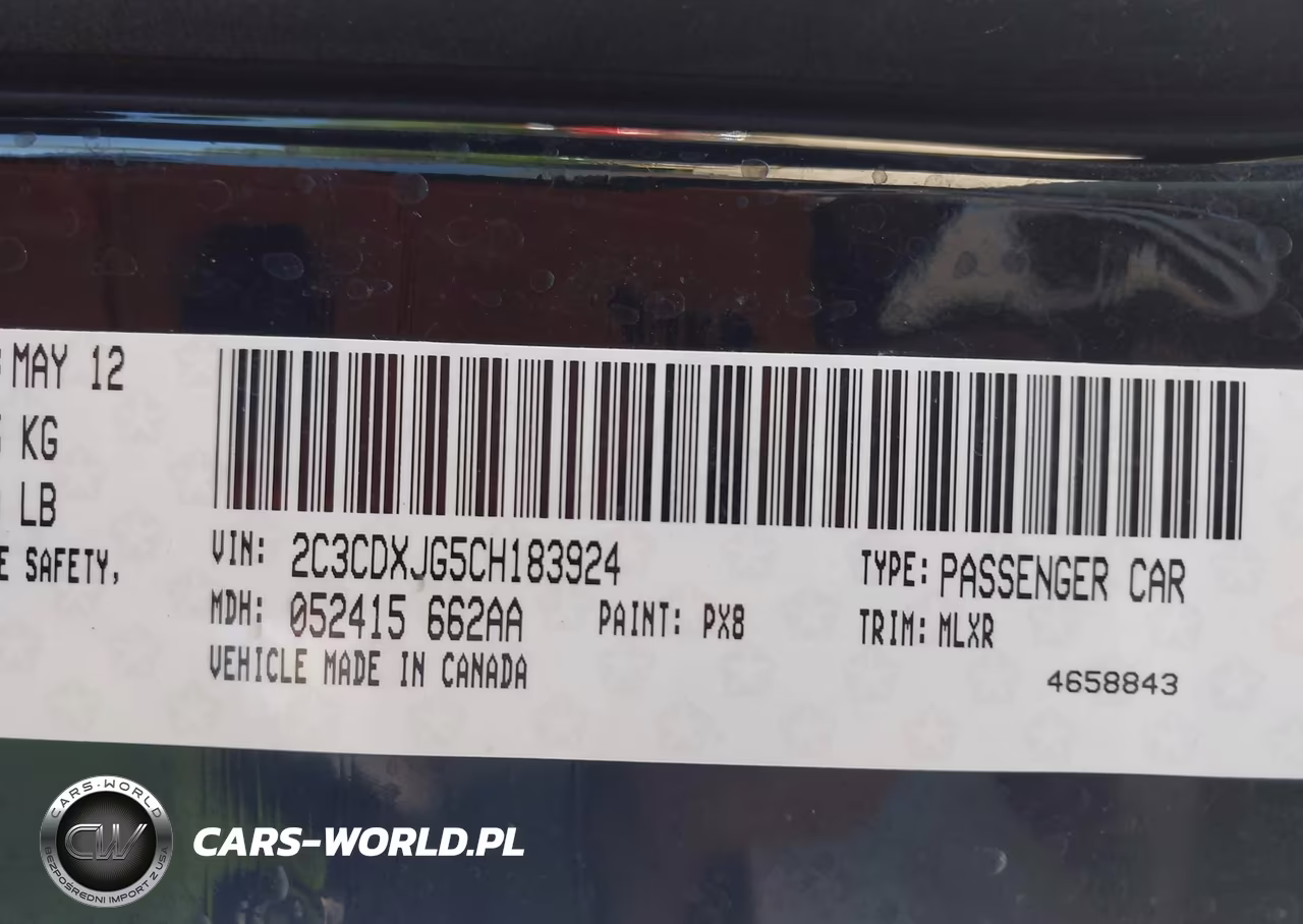 2012 Dodge Charger Sxt VIN:2C3CDXJG5CH183924 - 9