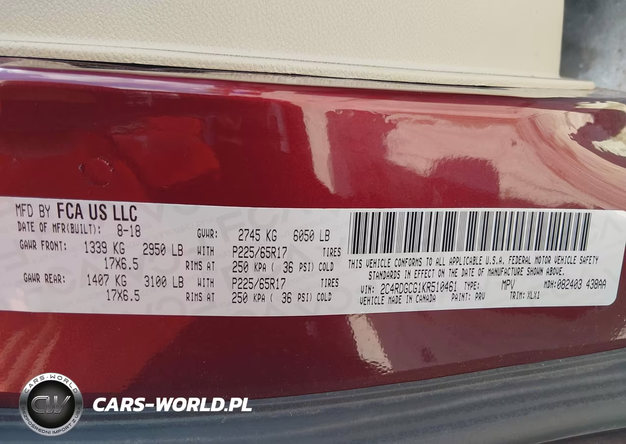 2019 Dodge Grand Caravan Sxt VIN:2C4RDGCG1KR510461 - 9