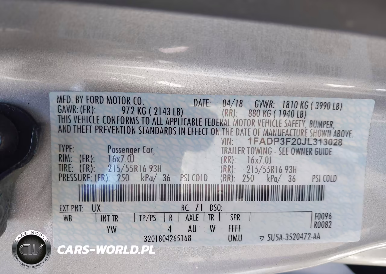 2018 Ford Focus Se VIN:1FADP3F20JL313028 - 9