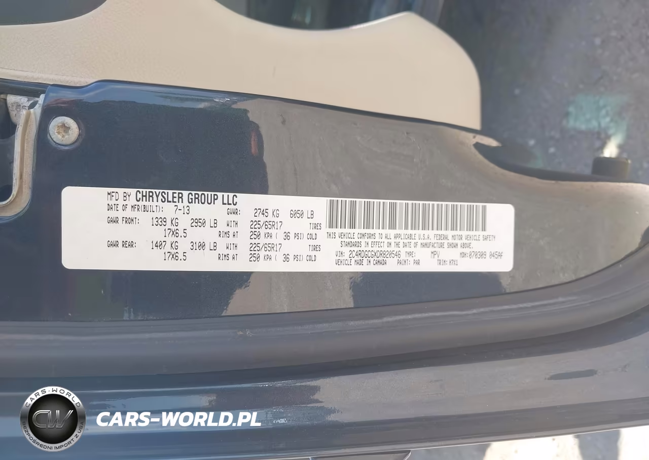 2013 Dodge Grand Caravan Sxt VIN:2C4RDGCGXDR820546 - 9