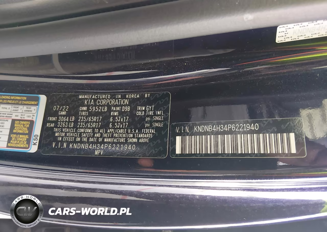 2023 Kia Carnival Mpv Lx Seat Package VIN:KNDNB4H34P6221940 - 9