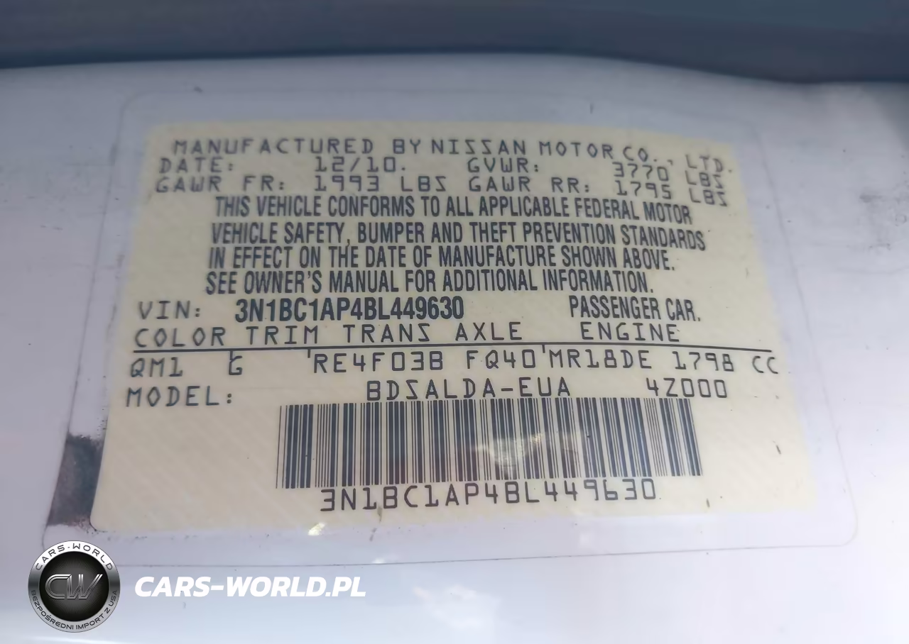 2011 Nissan Versa 1.8S VIN:3N1BC1AP4BL449630 - 9
