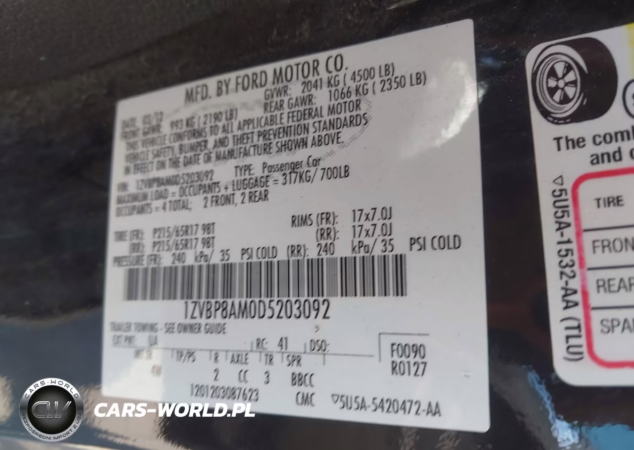 2013 Ford Mustang V6 Premium VIN:1ZVBP8AM0D5203092 - 9