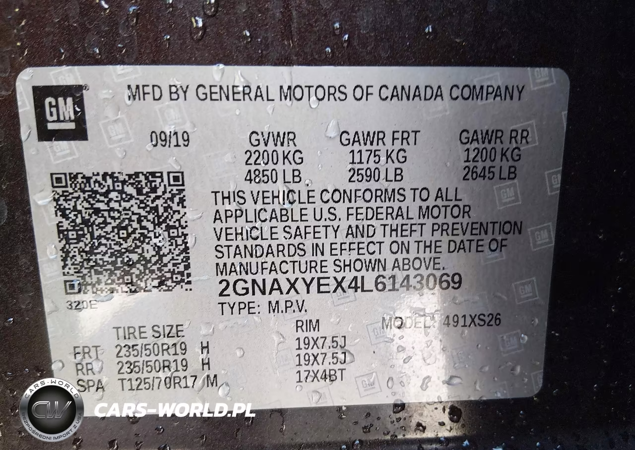 2020 Chevrolet Equinox Awd Premier 2.0L Turbo VIN:2GNAXYEX4L6143069 - 9