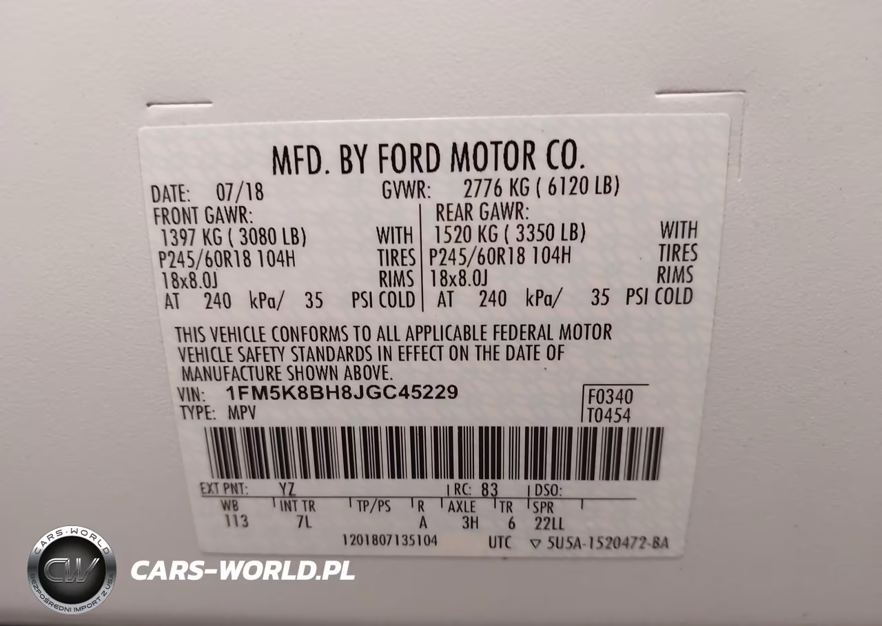 2018 Ford Explorer VIN:1FM5K8BH8JGC45229 - 9