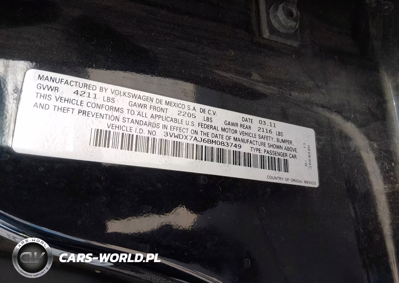 2011 Volkswagen Jetta 2.5L Se VIN:3VWDX7AJ6BM083749 - 9