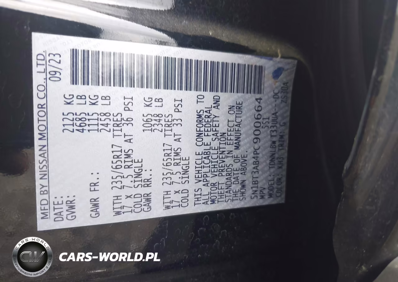 2023 Nissan Rogue S Intelligent Awd VIN:5N1BT3AB4PC900664 - 9