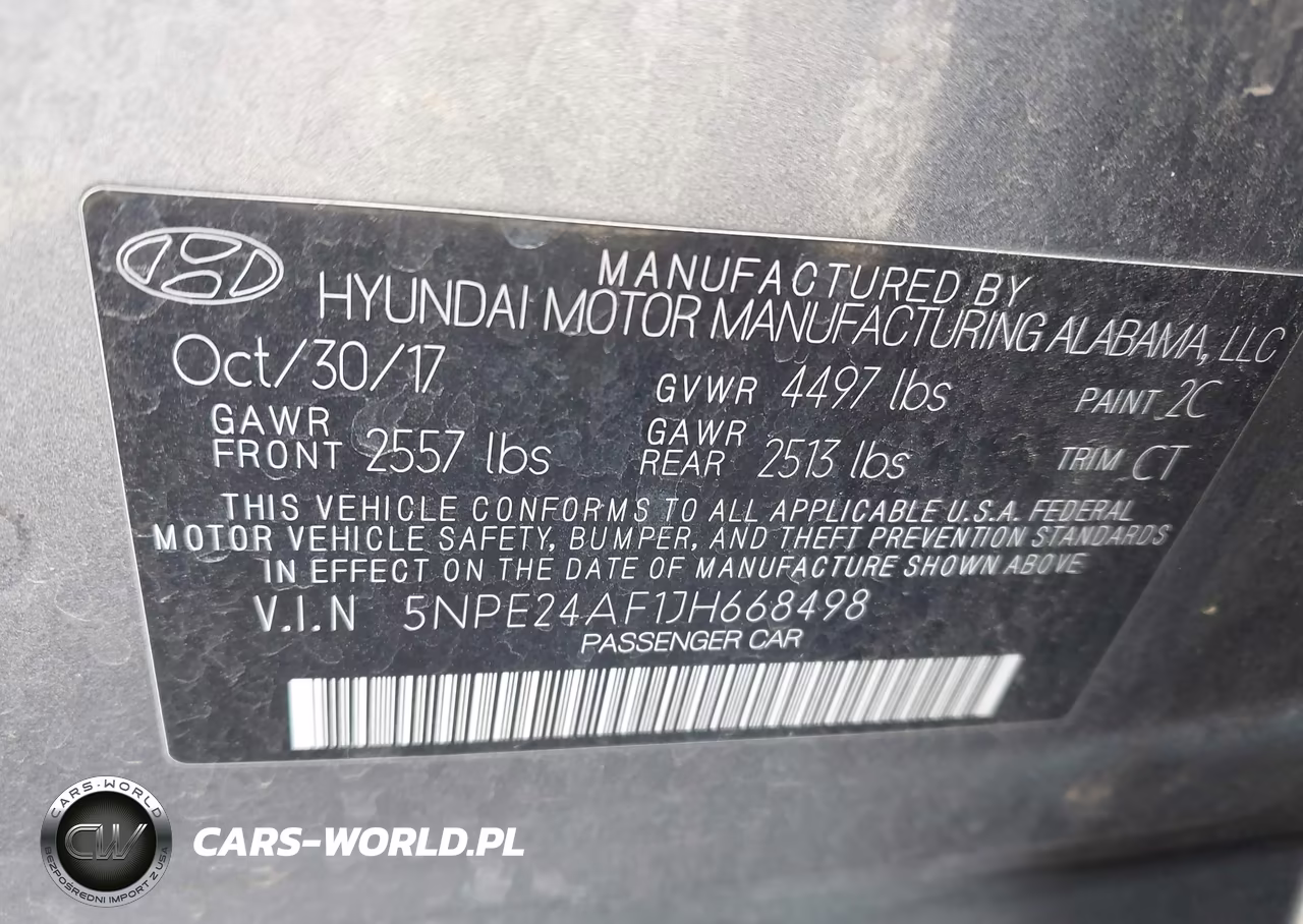 2018 Hyundai Sonata Se VIN:5NPE24AF1JH668498 - 9