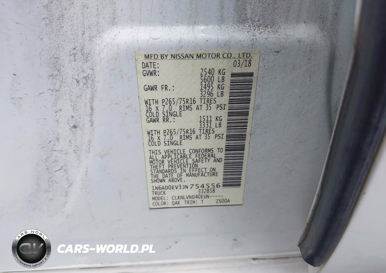 2018 Nissan Frontier Pro-4X VIN:1N6AD0EV3JN754556 - 9