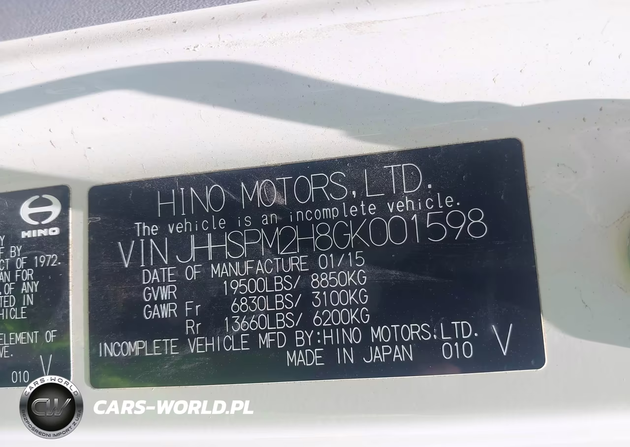 2016 Hino 195 VIN:JHHSPM2H8GK001598 - 8