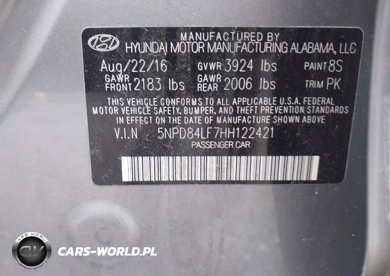 2017 Hyundai Elantra Se VIN:5NPD84LF7HH122421 - 9