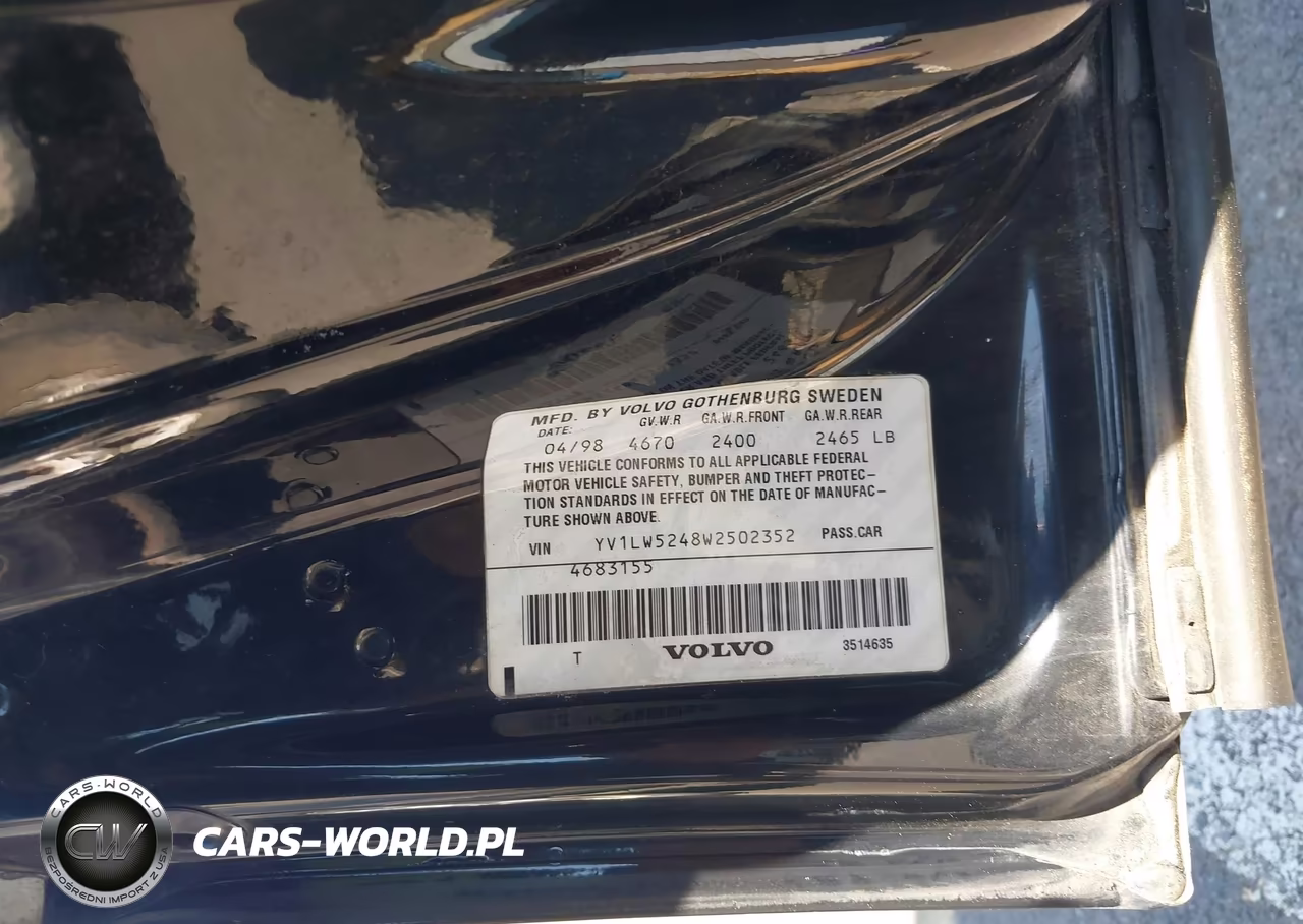1998 Volvo V70 R VIN:YV1LW5248W2502352 - 9