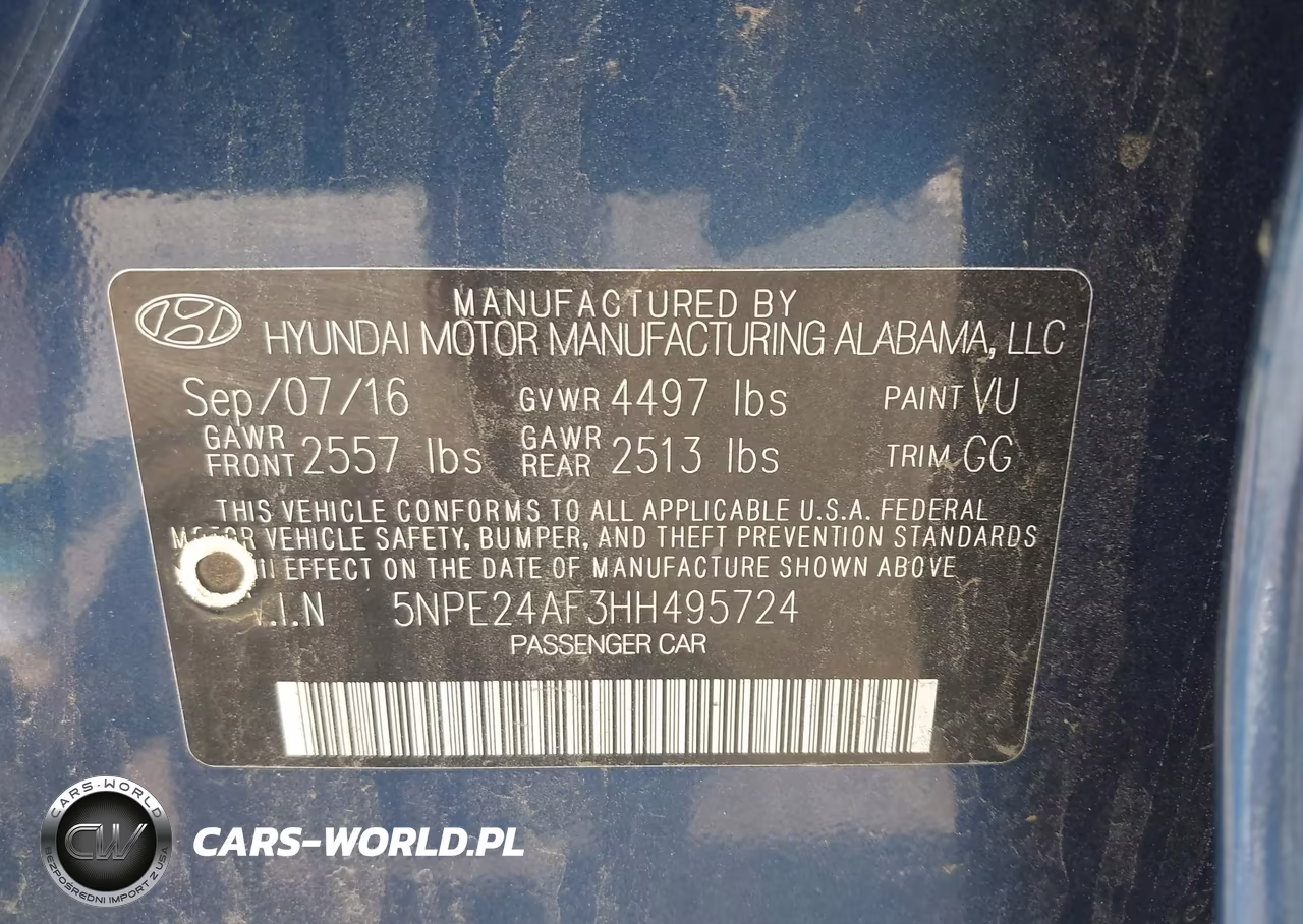 2017 Hyundai Sonata Se VIN:5NPE24AF3HH495724 - 9