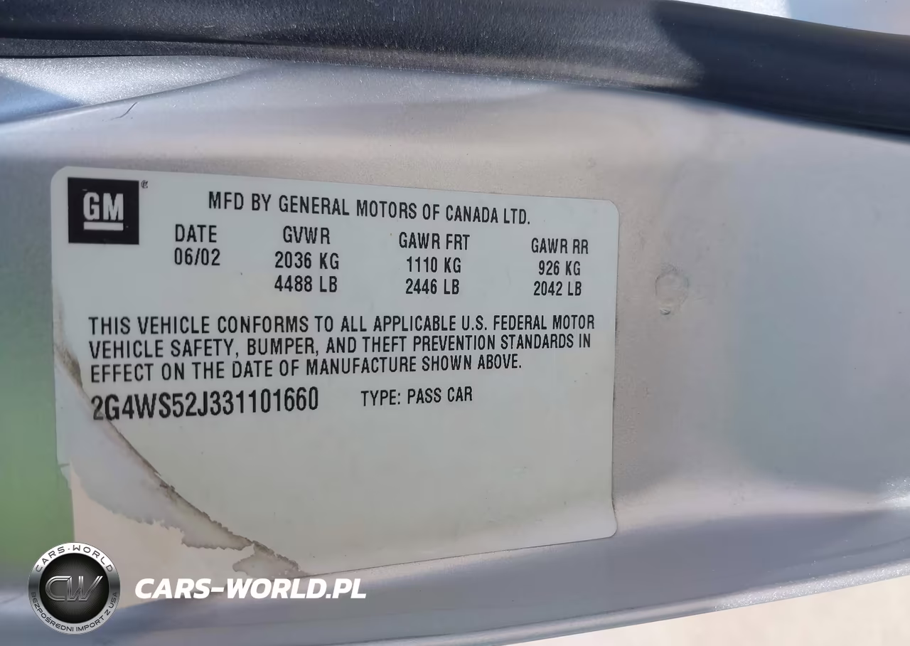 2003 Buick Century Custom VIN:2G4WS52J331101660 - 9