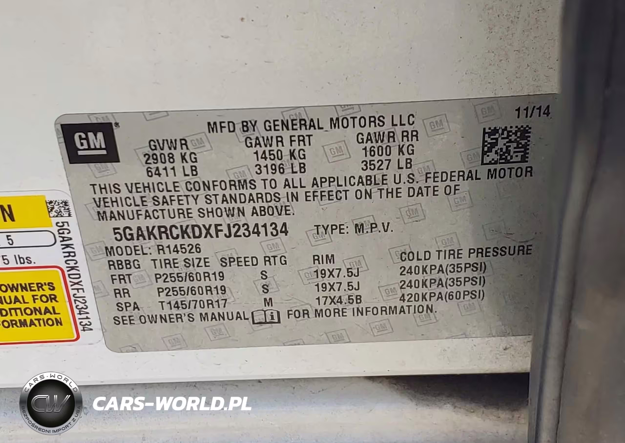 2015 Buick Enclave Premium VIN:5GAKRCKDXFJ234134 - 9