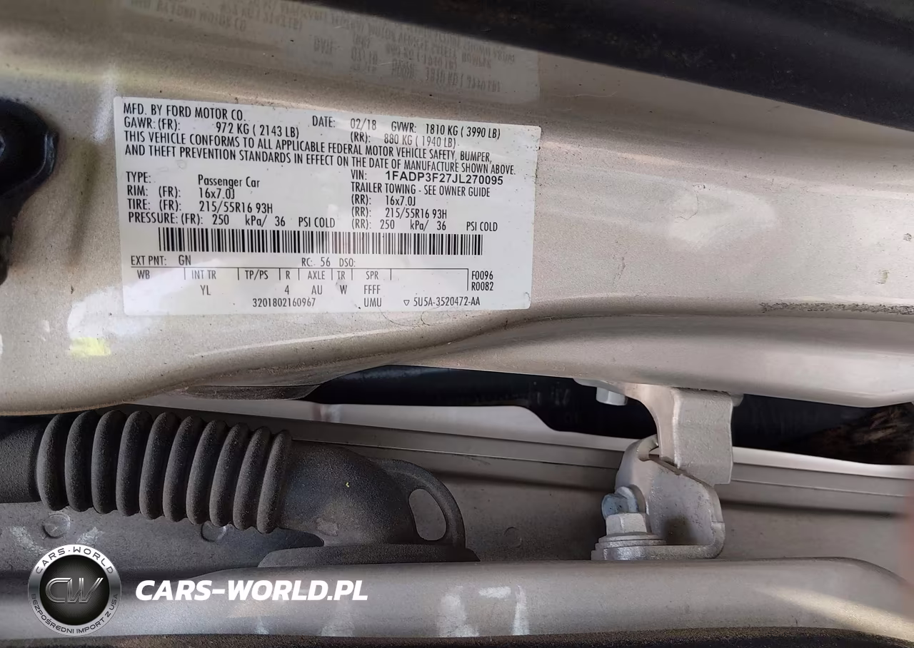 2018 Ford Focus Se VIN:1FADP3F27JL270095 - 9
