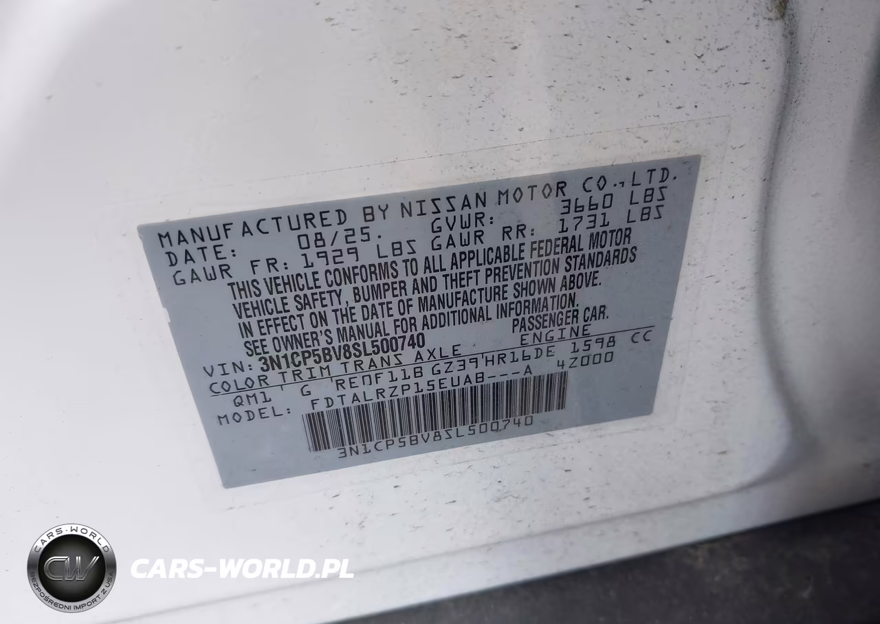2025 Nissan Kicks Play S VIN:3N1CP5BV8SL500740 - 9