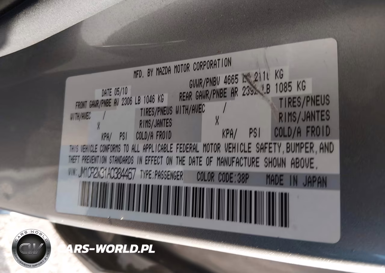 2010 Mazda Mazda5 Grand Touring VIN:JM1CR2W31A0384467 - 9