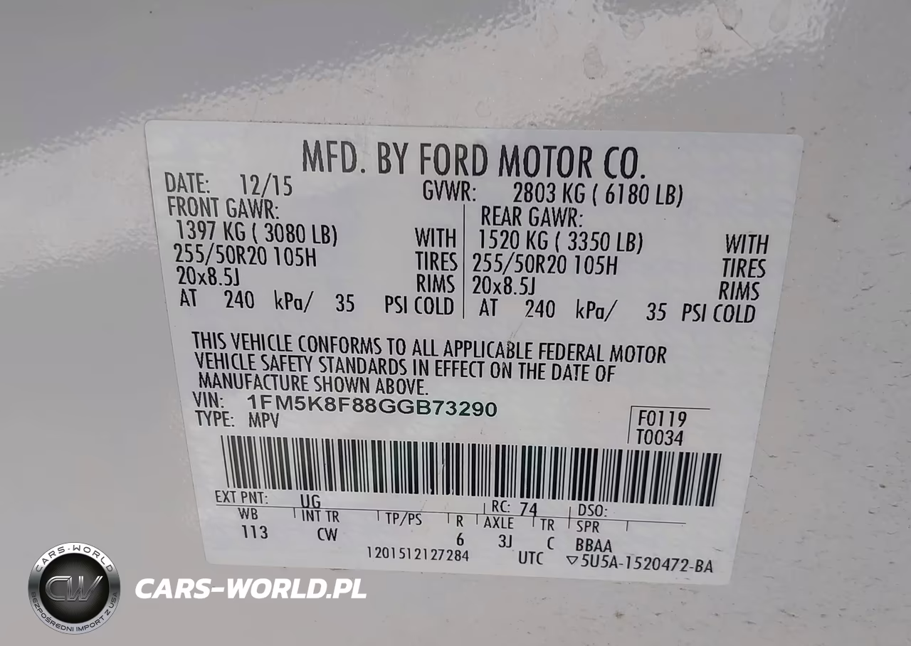 2016 Ford Explorer Limited VIN:1FM5K8F88GGB73290 - 9