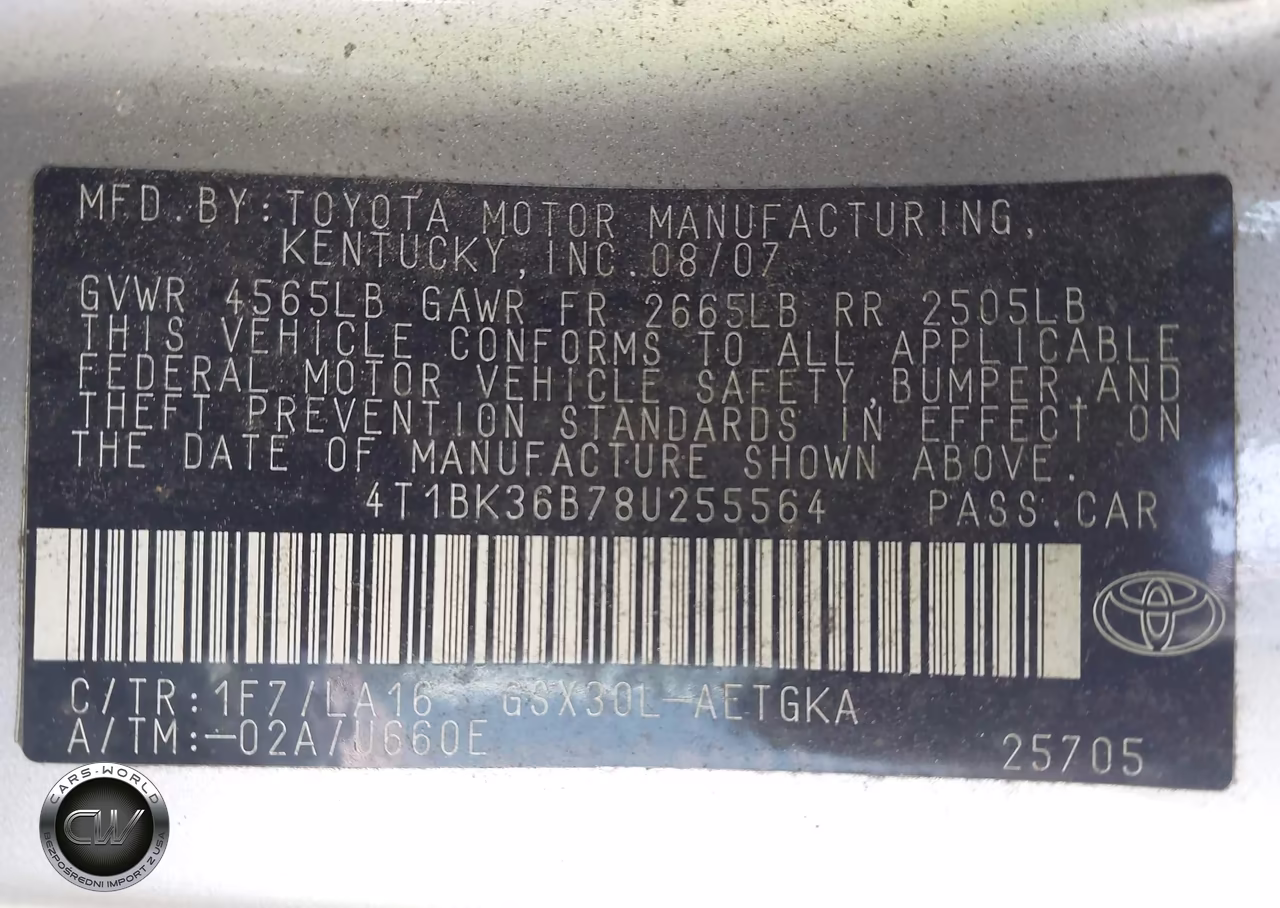 2008 Toyota Avalon Xls VIN:4T1BK36B78U255564 - 9