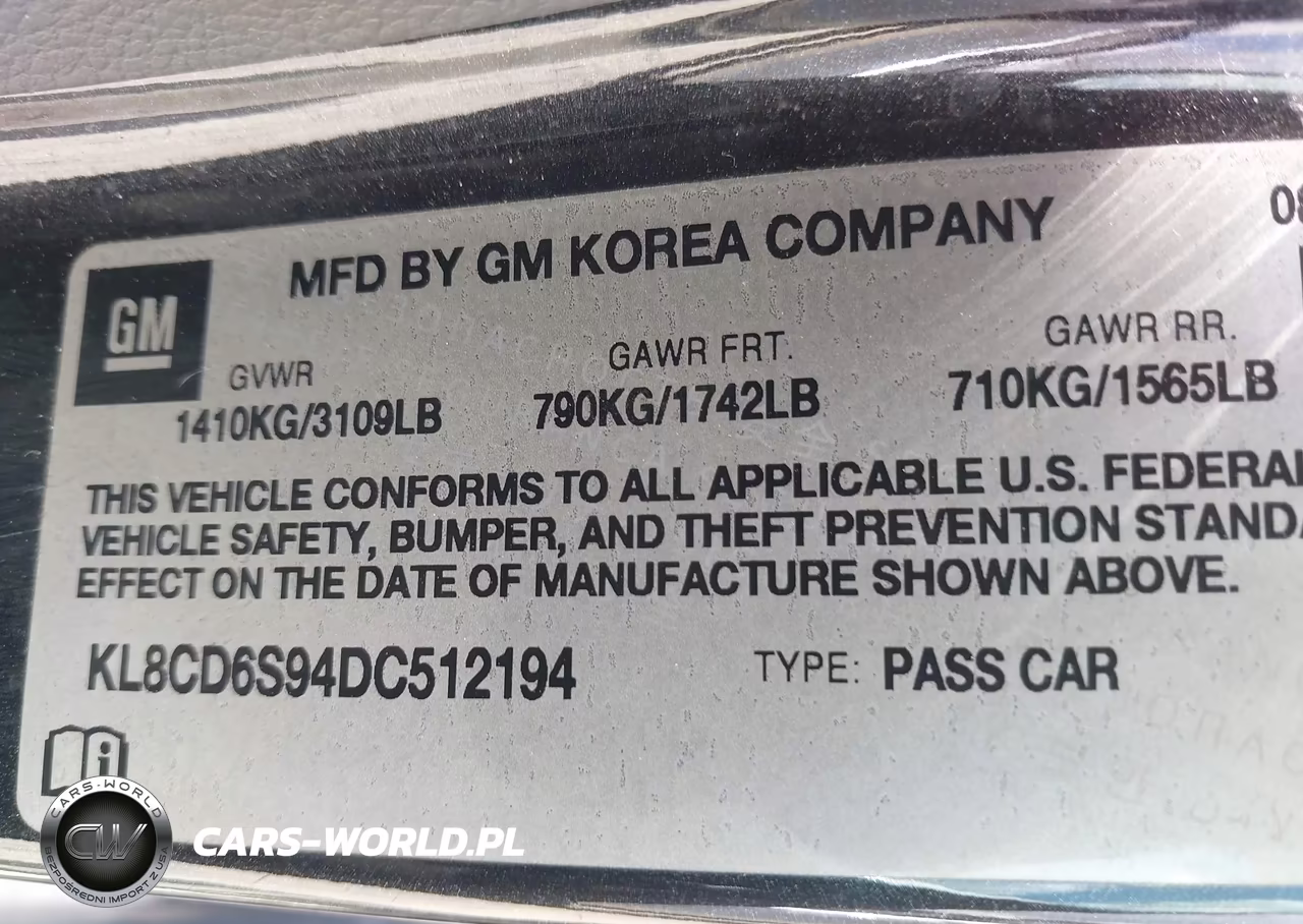 2013 Chevrolet Spark 1Lt Auto VIN:KL8CD6S94DC512194 - 9
