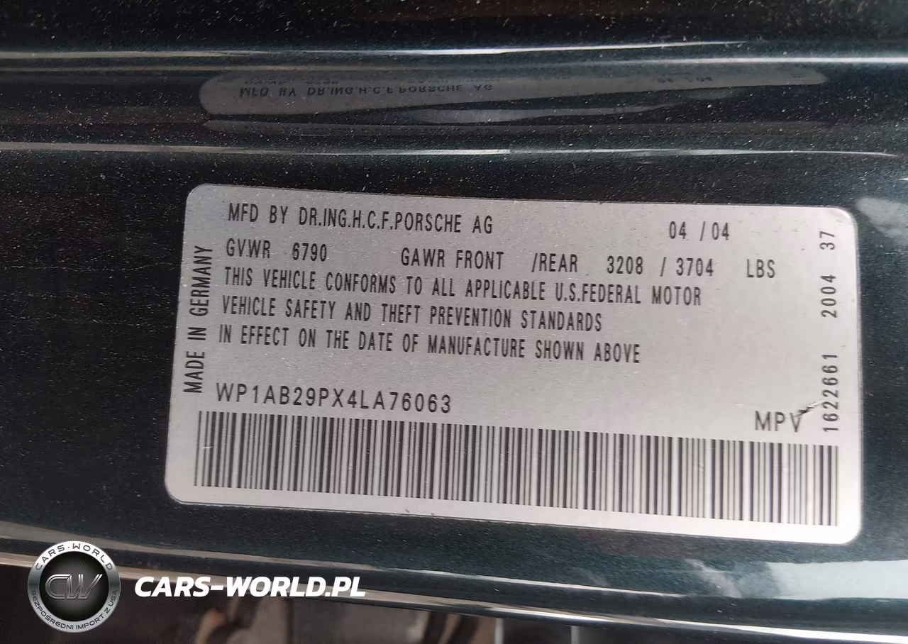 2004 Porsche Cayenne S VIN:WP1AB29PX4LA76063 - 9