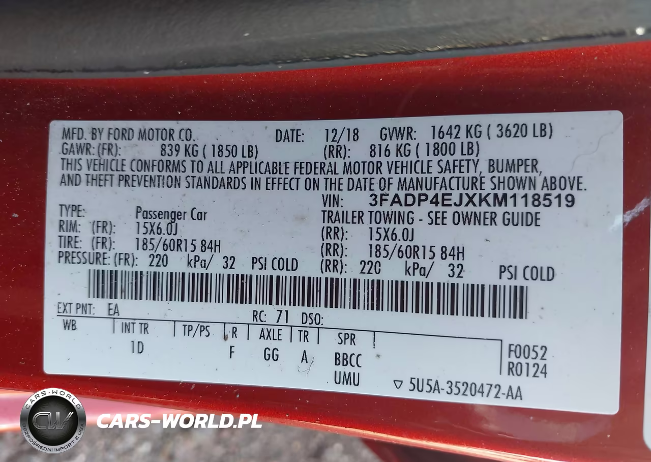 2019 Ford Fiesta Se VIN:3FADP4EJXKM118519 - 9